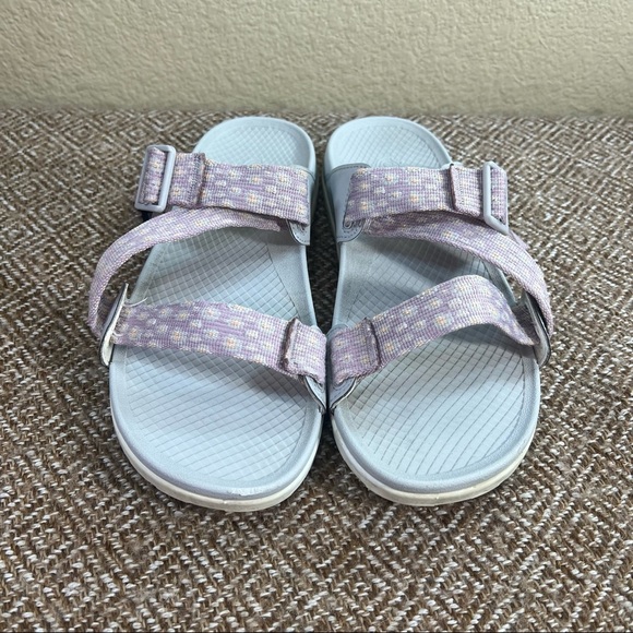 Chaco Lowdown Slide Strappy Sport Sandals Mauve Women's US Sz 8 Casual Water EUC - Picture 1 of 8